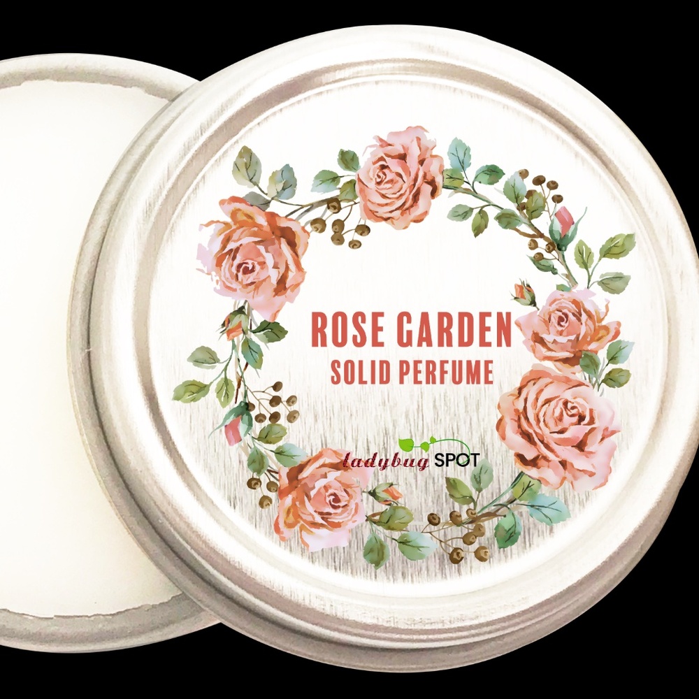 Freshly Picked Dewy Rose Garden  All Natural Toxin Free Solid Perfume 1 oz Tin
